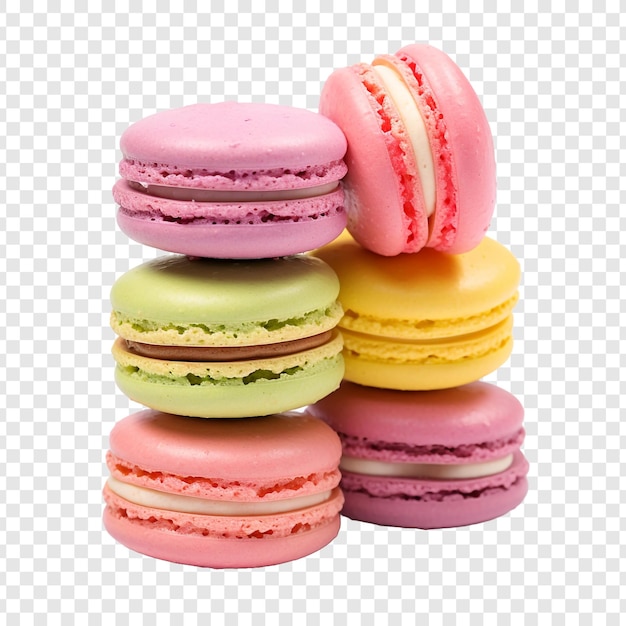 Gratis PSD macaroon geïsoleerd op een doorzichtige achtergrond