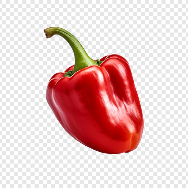 Gratis PSD macro-opname van een paprika-peper geïsoleerd op transparante achtergrond