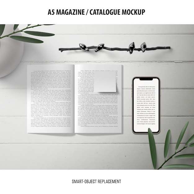 Gratis PSD magazine catalogus mockup