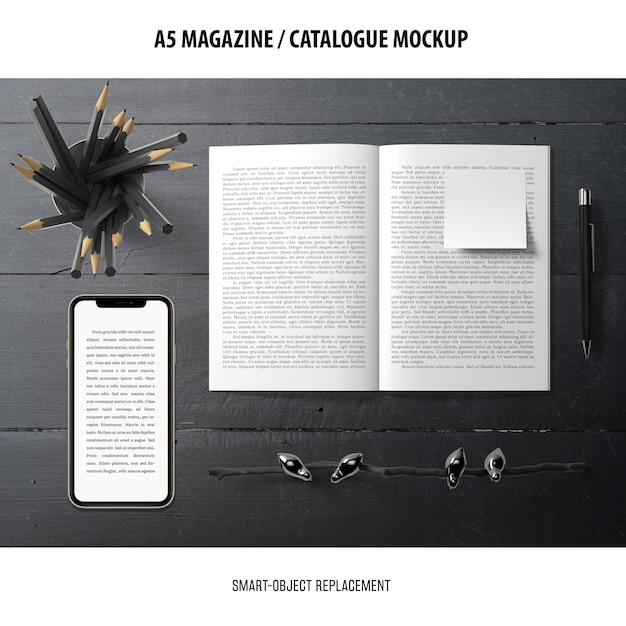 Magazine catalogus mockup