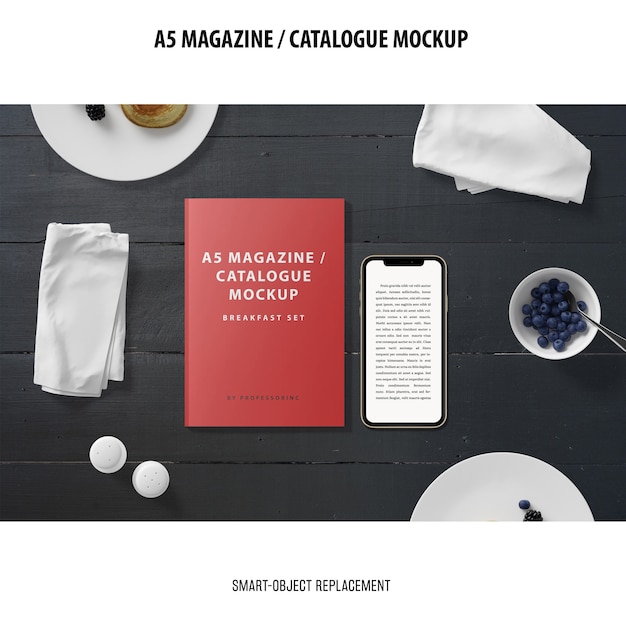 Gratis PSD magazine catalogus mockup