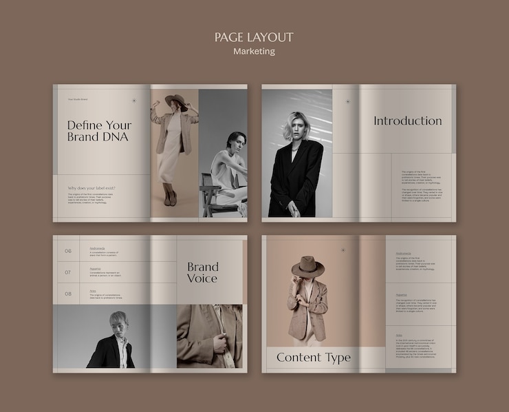 PSD gratuito magazine layout: define your brand dna