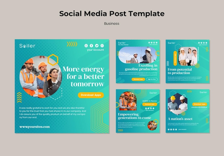PSD gratuito magazzino post sui social media aziendali