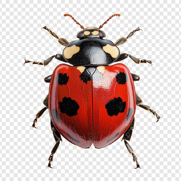 PSD gratuito magnifica coccinella un primo piano dettagliato