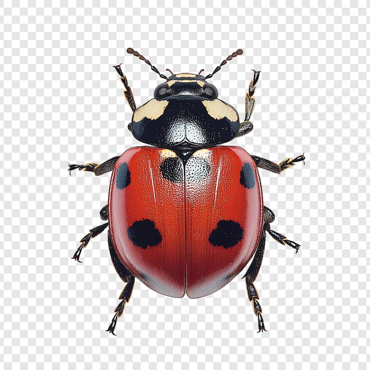 Gratis PSD magnificent ladybug een gedetailleerde close-up