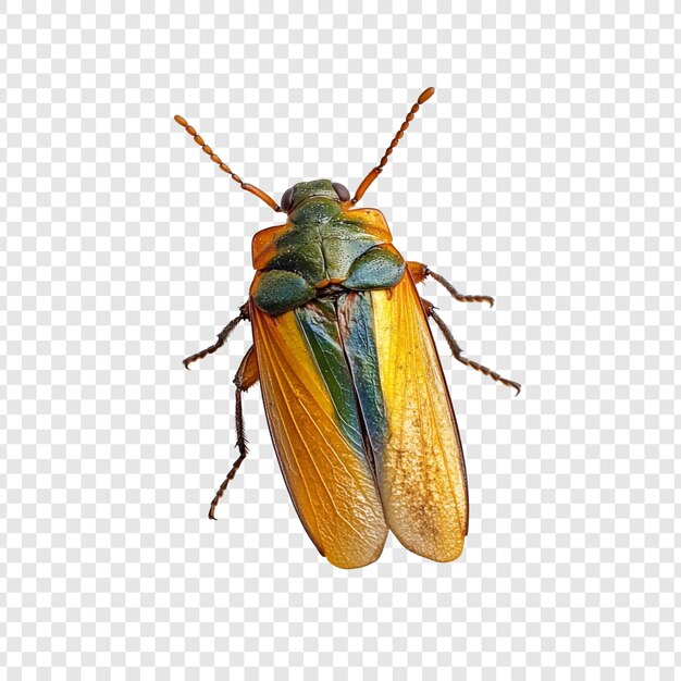 Magnífico insecto verde y dorado