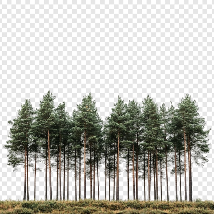 PSD gratuito el majestuoso panorama del bosque de pinos es una escapada serena a la naturaleza