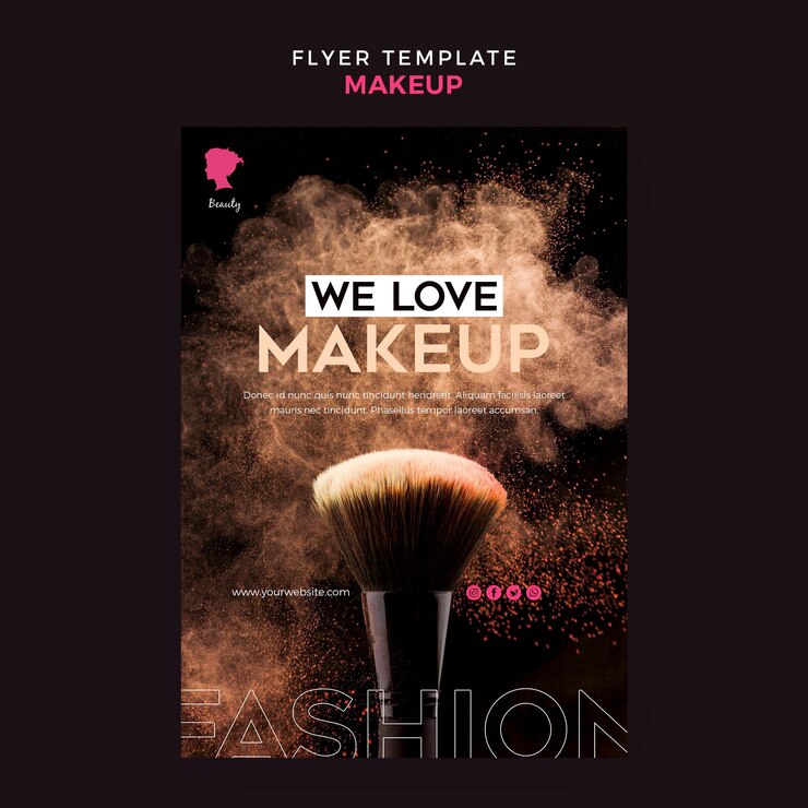 Gratis PSD make-up sjabloon folder thema