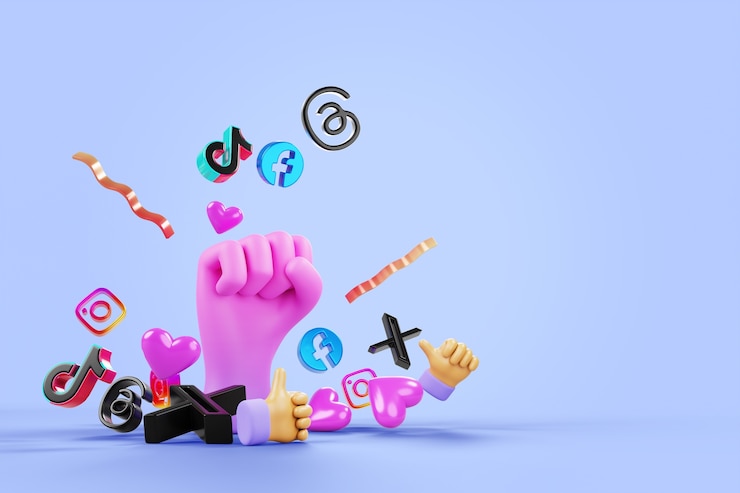 PSD gratuito mani e background sui social media