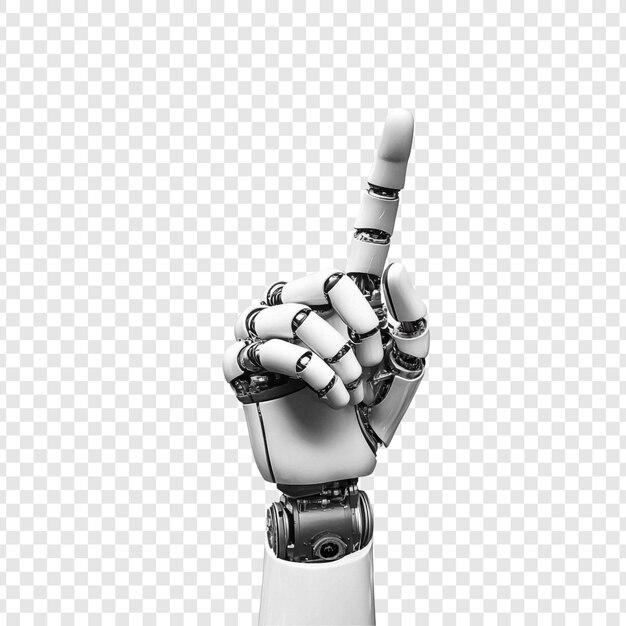 La mano robótica señala la innovación tecnológica y el futuro