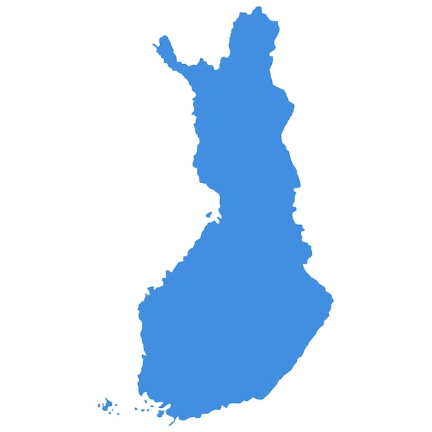 Mapa de Finlandia aislado
