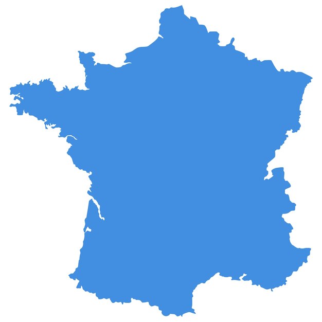 Mapa de Francia aislado