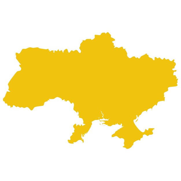 Mapa de Ucrania aislado