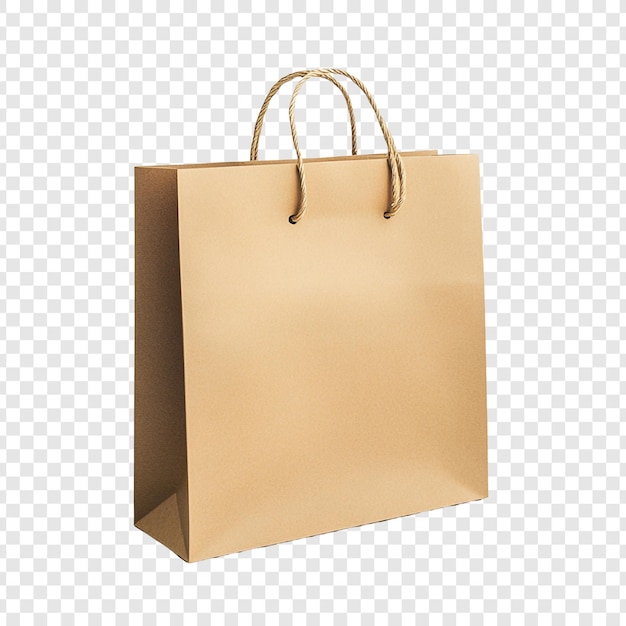 Maqueta de bolsa de compras de papel Kraft Un lienzo en blanco para la marca