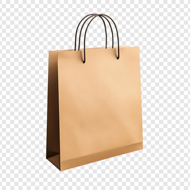 Maqueta de bolsa de compras de papel marrón de alta calidad