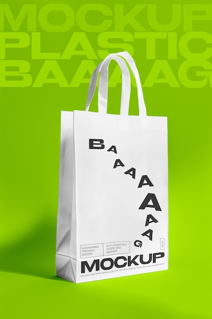 Maqueta de bolso tote blanco