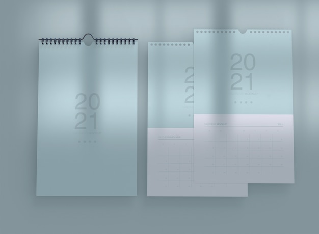 Maqueta de calendario vertical