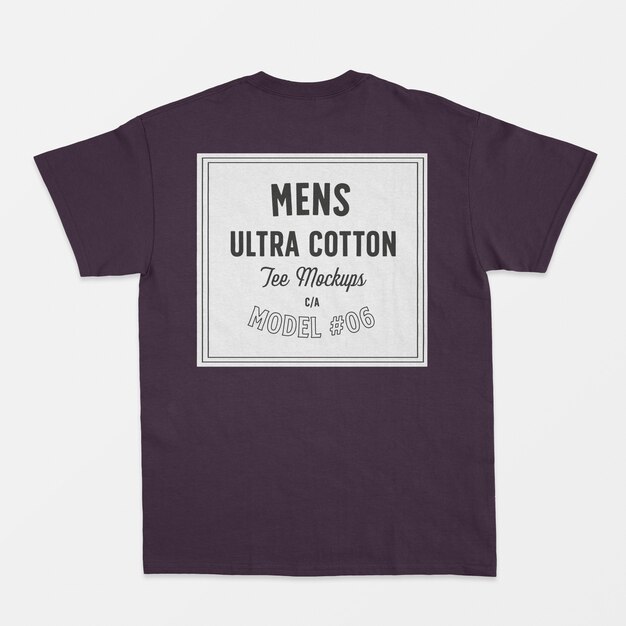 Maqueta de camiseta de algodón ultra para hombre 06