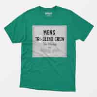 PSD gratuito maqueta de camiseta tripulación tri-blend para hombre 04