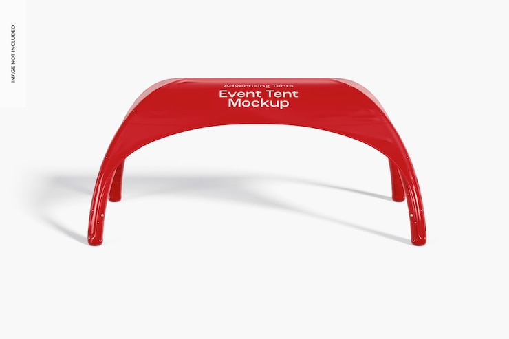PSD gratuito maqueta de carpa para eventos de plástico, vista frontal