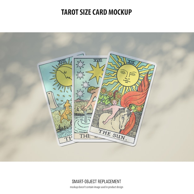 PSD gratuito maqueta de la carta del tarot