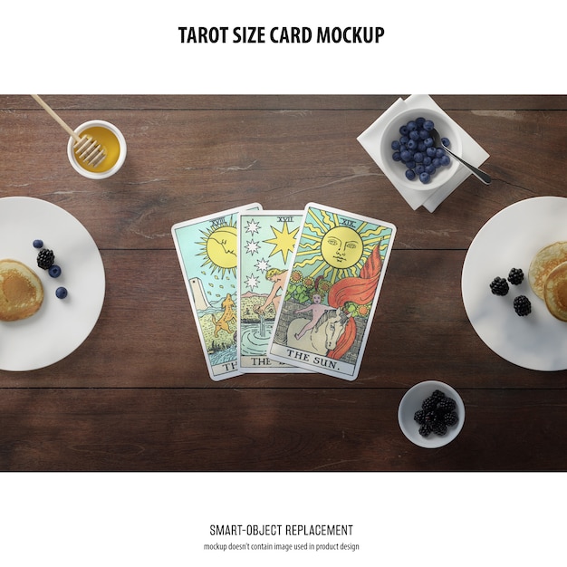 PSD gratuito maqueta de la carta del tarot