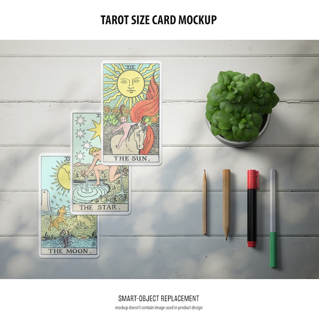 PSD gratuito maqueta de la carta del tarot