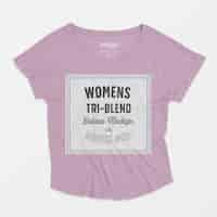 PSD gratuito maqueta dolman tri-blend para mujer 03