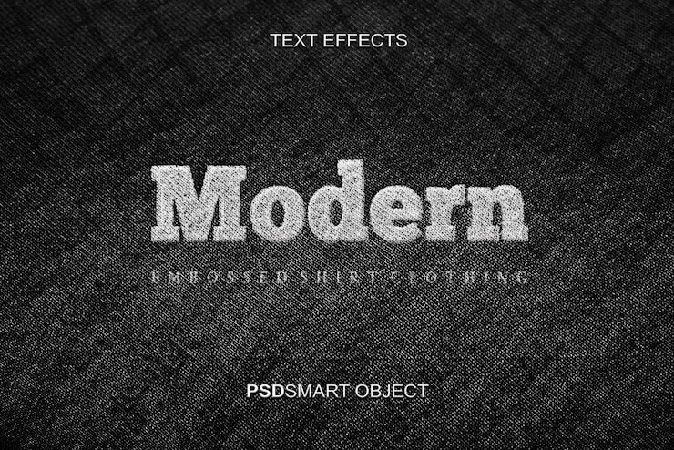 PSD gratuito maqueta de estilo de texto en relieve moderno de lujo