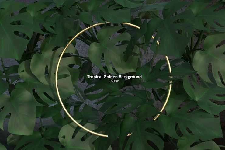 PSD gratuito maqueta de fondo de producto estético psd con hoja tropical