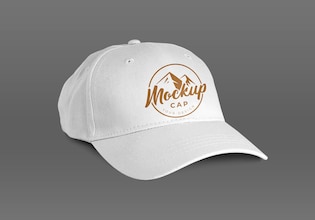 mockup de gorra blanca