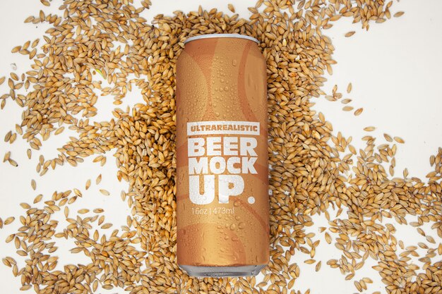 Download Mock up de lata de cerveza | Archivo PSD Gratis