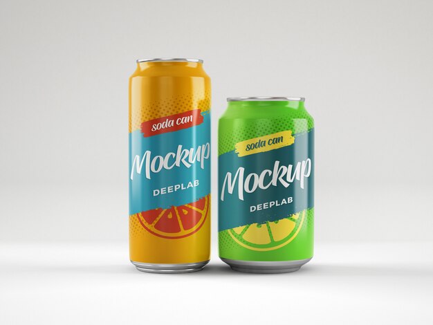 Download Mockup de latas de aluminio o paquete de cerveza | Archivo PSD Premium