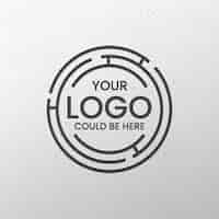 PSD gratuito maqueta de logo negro grabado