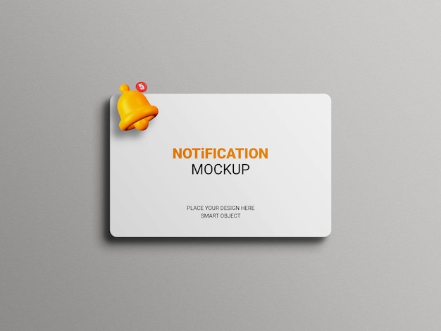 PSD gratuito maqueta de notificación