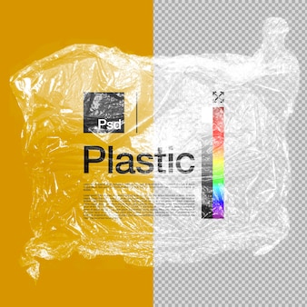 Maqueta de plástico transparente realista