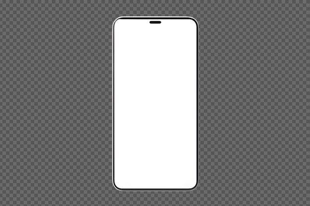 maqueta de psd de teléfono inteligente en blanco de vista frontal realista