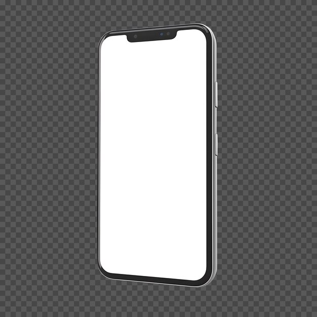 maqueta psd de teléfono móvil con pantalla blanca