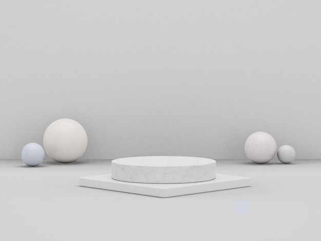 Maqueta realista del podio de piedra