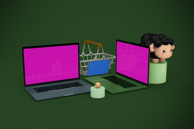 Maqueta del sitio web de compras de Adha