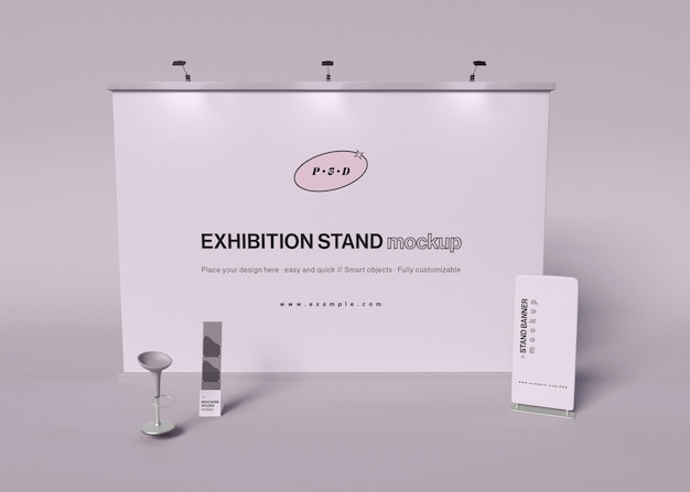 Maqueta de stand de exposición PSD Premium 