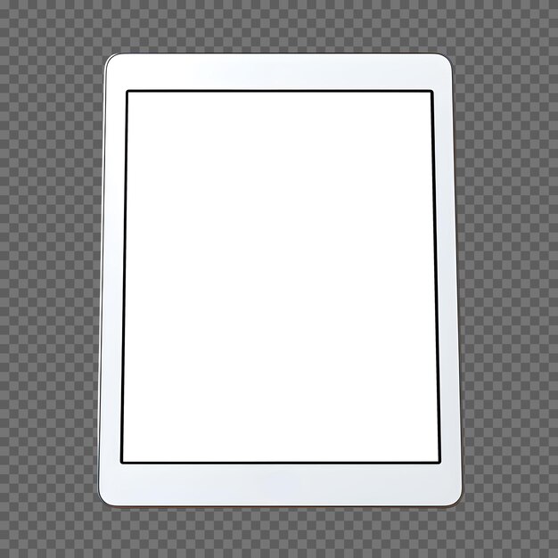 Maqueta de tableta digital blanca PSD aislada