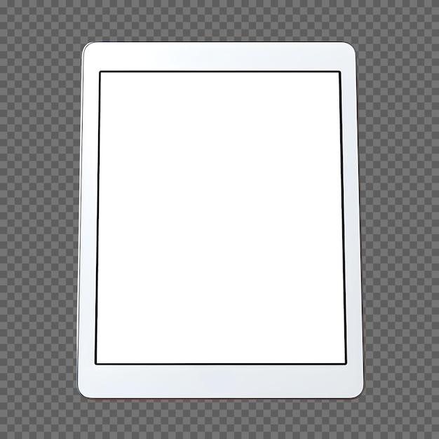 Maqueta de tableta digital blanca PSD aislada