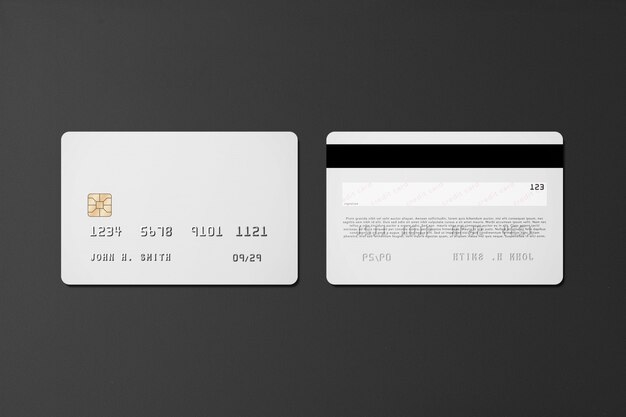 Maqueta de tarjeta de crédito de plástico