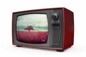PSD gratuito maqueta de tv retro
