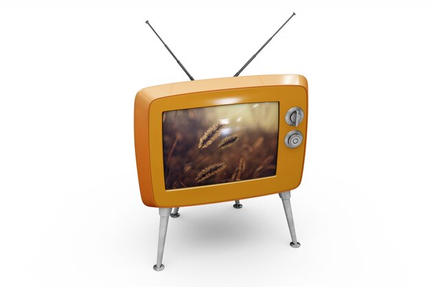 maqueta de tv retro