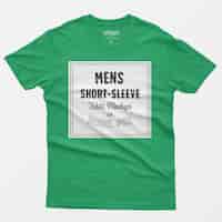 PSD gratuito maquetas de camiseta de manga corta para hombre