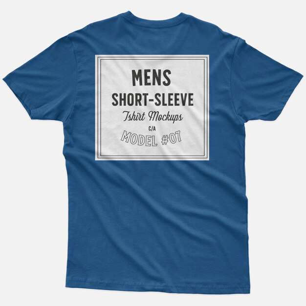 Maquetas de camiseta de manga corta para hombre