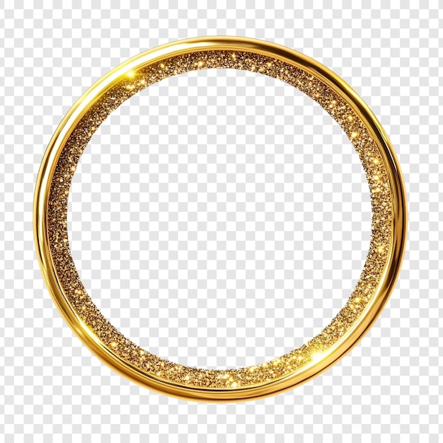 Marco de círculo de brillo dorado Elemento de diseño elegante
