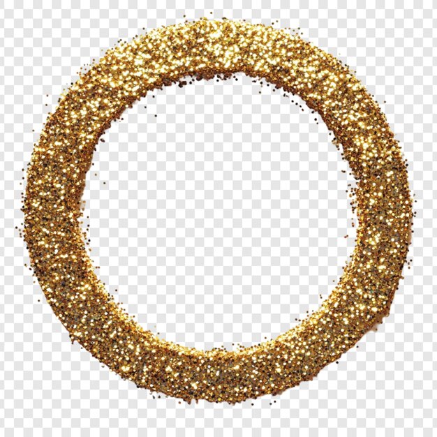 El marco de círculo de brillo dorado es perfecto para diseños elegantes